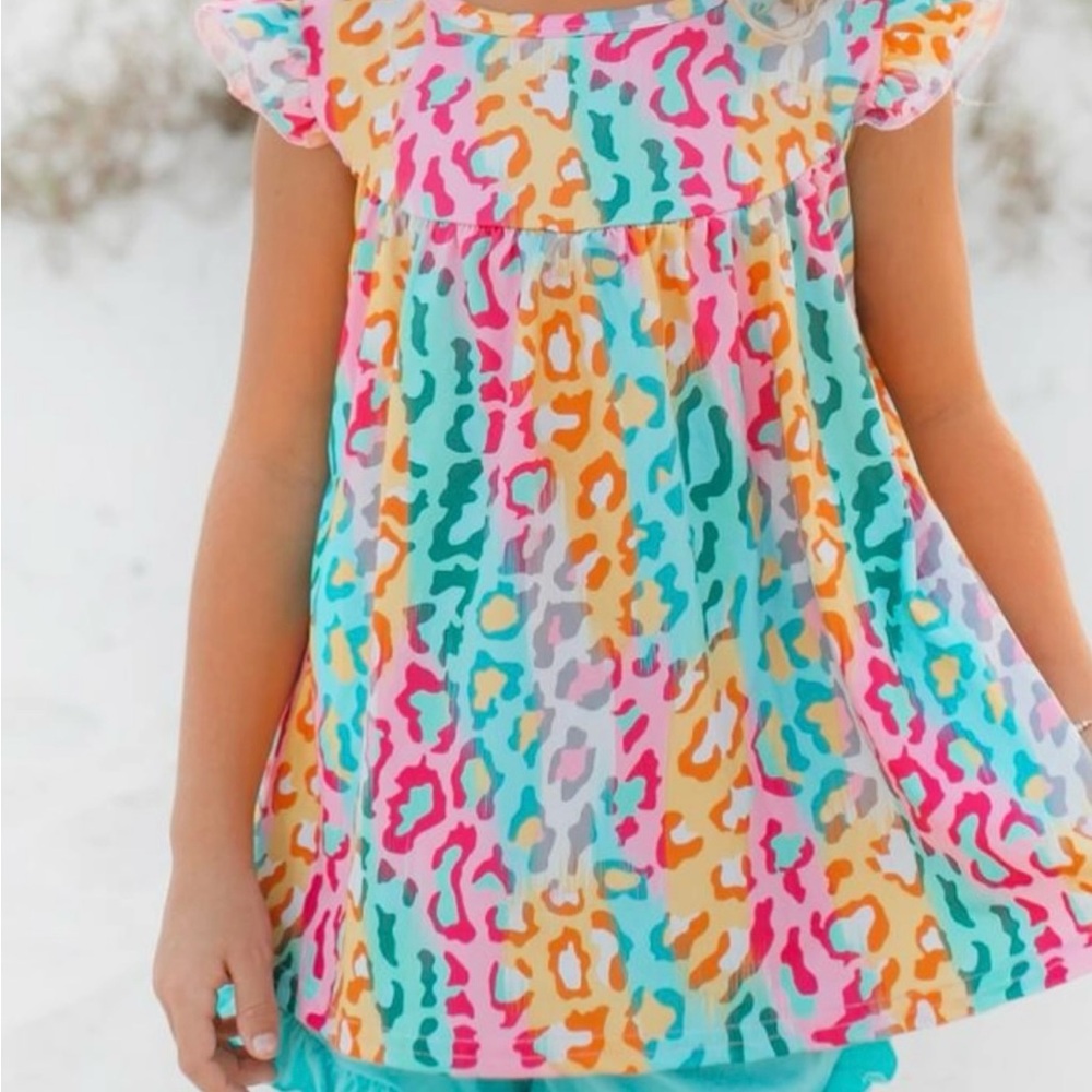 Colorful Leopard Print Dress